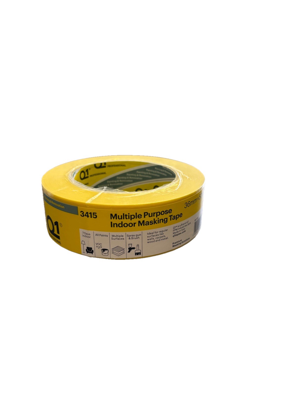 Q1 Professional Masking Tape Indoor Multi Purpose 36mm x 50M