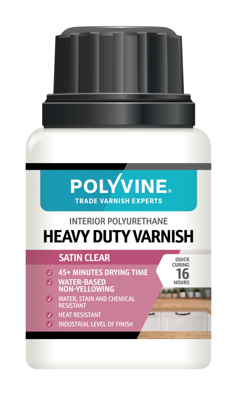 Polyvine Heavy Duty Varnish Dead Flat or Satin, 100ml, 500ml or 1L - Image 2