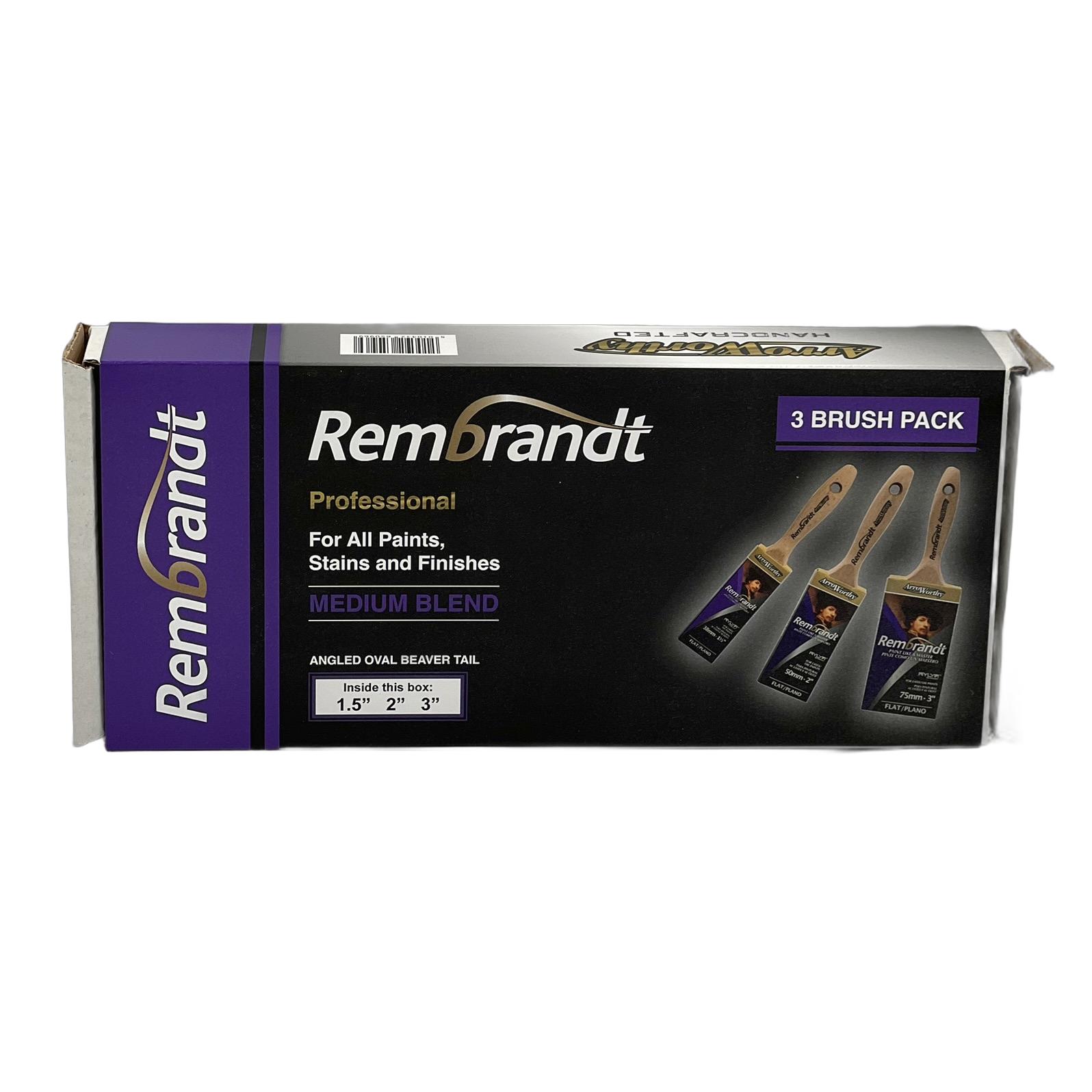 Arroworthy Rembrandt Flat Beavertail Paint Brushes, either 1.5in, 2in, 3in or a Box Set of All 3 - Image 4