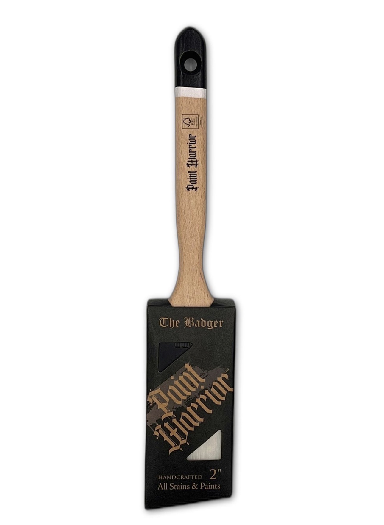 Paint Warrior Badger Flat Angled Long Handle 1.5, 2, 2.5" or a Box Set - Image 2