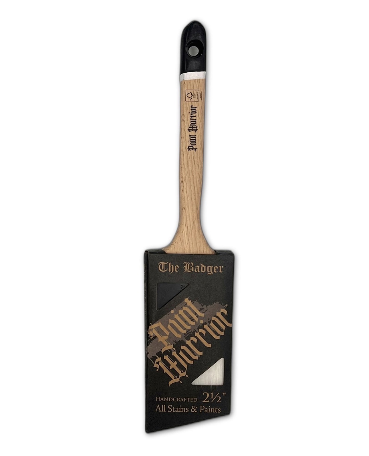 Paint Warrior Badger Flat Angled Long Handle 1.5, 2, 2.5" or a Box Set - Image 3